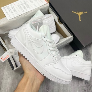 GIÀY JD1 TRẮNG FULL LOW DA THẬT LAI AU [ FREESHIP + BOX ]
