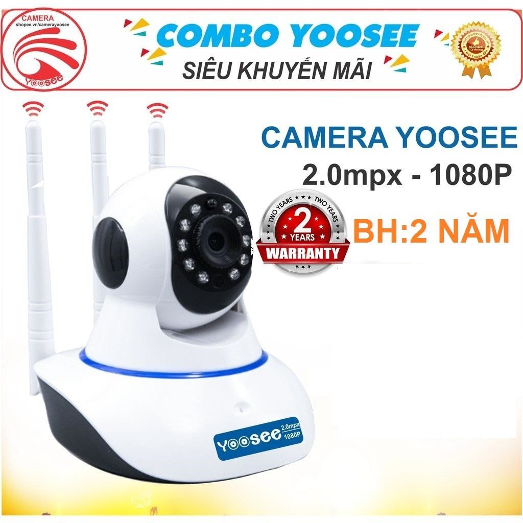 Camera Ip wifi Yoosee 3 râu 360° 2.0 MPX FullHD 720 Tiếng Việt siêu sắc nét bảo hành 5 năm đổi mới trong 15 ngày