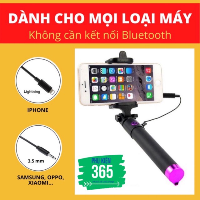 ❌Gậy chụp hình tự sướng dành cho mọi loại máy Iphone, Android