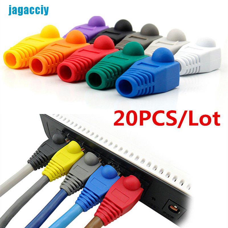 Bộ 20 Nắp Đậy Dây Cáp Mạng Rj45 8p8c Cho Cat 5 / 5e / 6 Ggbo