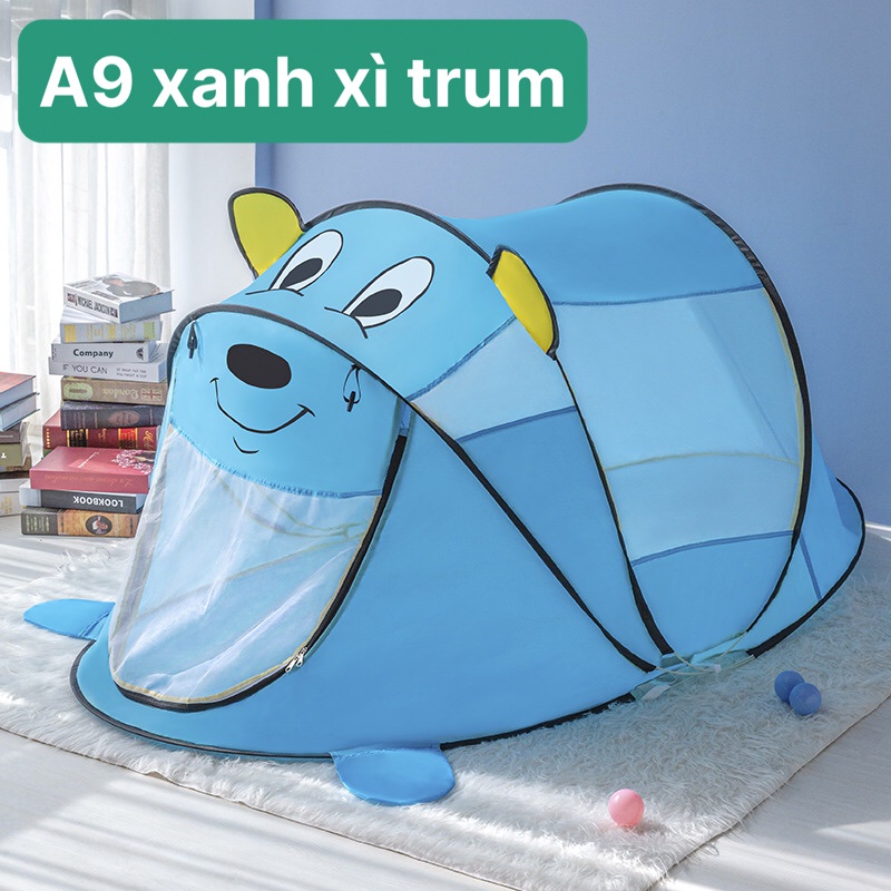 Lều hình thú tự bung cho bé trai và bé gái chơi, ngủ trong nhà. Lều trẻ em, lều cắm trại, dã ngoại, picnic