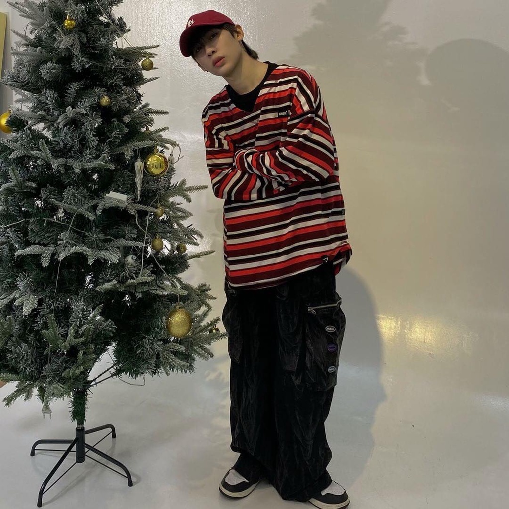 Áo ZOMBIE® V Striped Sweater In O/Brown