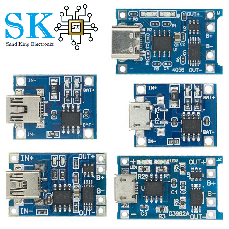 Mô Đun Sạc Pin Lithium Type-c/Micro/Mini USB 5V 1A 18650 TP4056 1A Chuyên Dụng