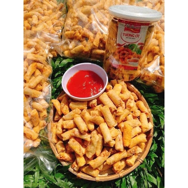 HCM Chả giò tôm mini sấy gói 500g - chả giò sấy giòn rụm nhân tôm