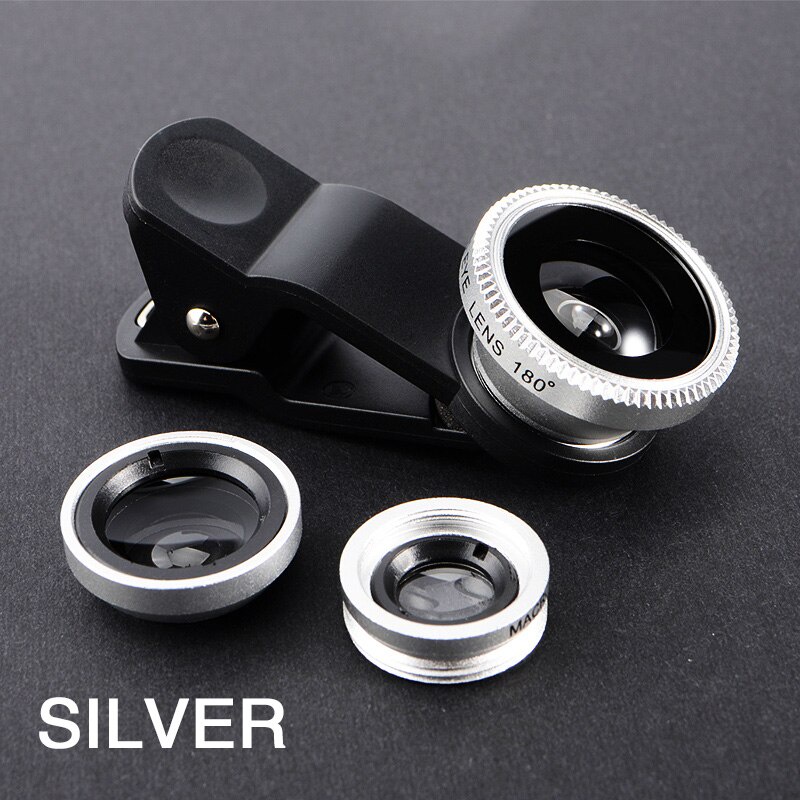 Bộ ống kính 3 trong 1 Fisheye kèm kẹp 0.67x cho điện thoại iPhone Samsung