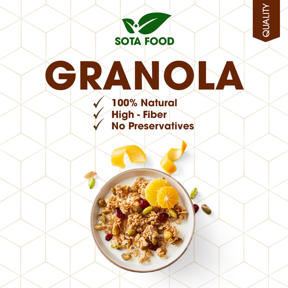 [Quà Tặng] Ngũ Cốc Ăn Kiêng Granola Siêu Hạt túi 100g