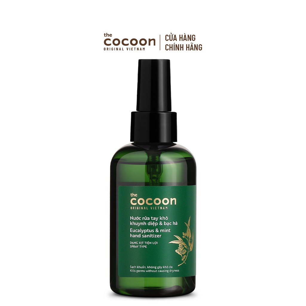 Nước rửa tay khô khuynh diệp & bạc hà Cocoon sạch khuẩn không gây khô da 140ml