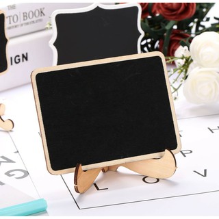 Bảng gỗ ghi chú Mini 10cm x7.5 cm có giá đỡ [New]
