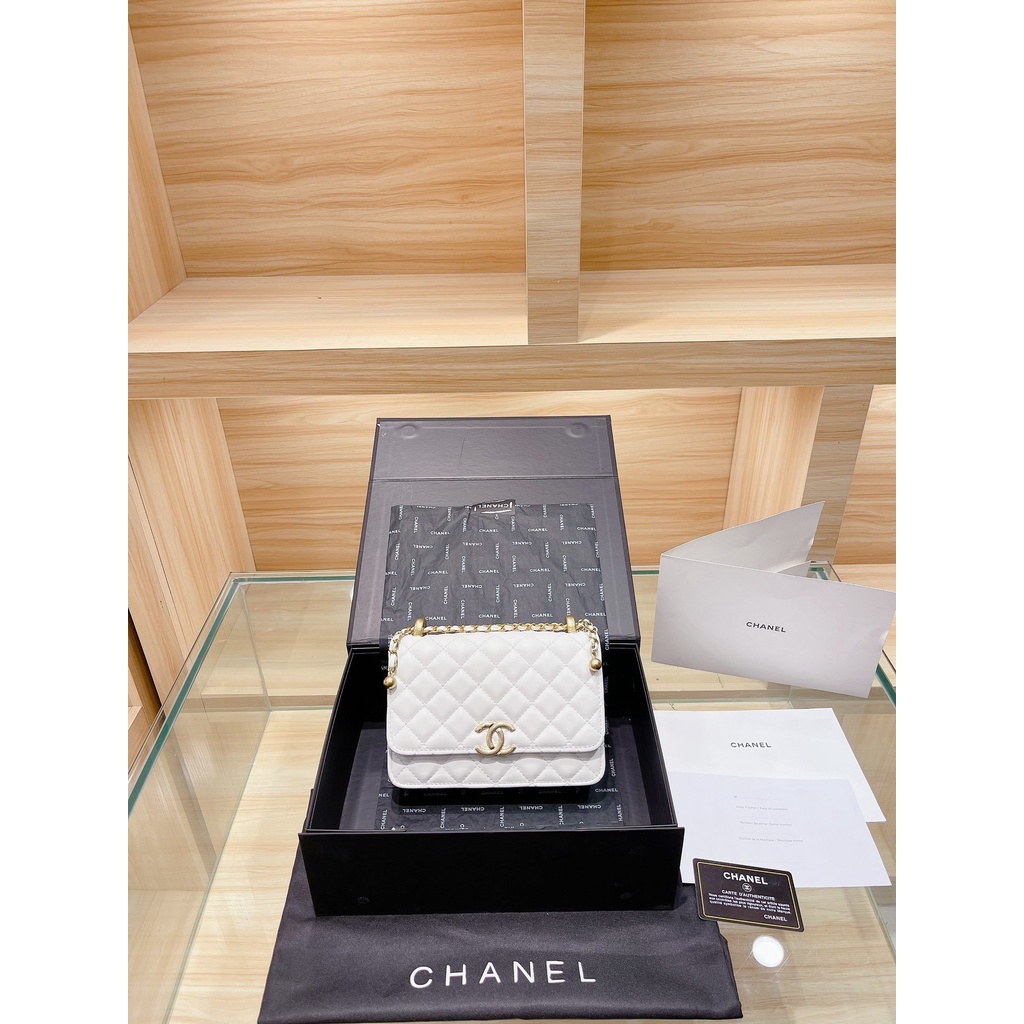 Túi Đeo Chéo Vai Có Khóa Kéo Họa Tiết Logo Chanel Thời Trang Cho Nữ