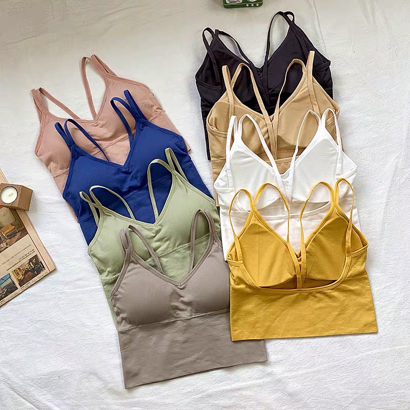 Áo lót nữ 052 có sẵn đệm ngực dáng crotop hàng xịn giá rẻ kết hợp nhiều loại trang phục đi biển | BigBuy360 - bigbuy360.vn