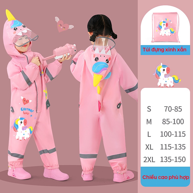 Áo mưa trẻ em hãng Smally - Áo đi mưa cao cấp cho bé trai và bé gái