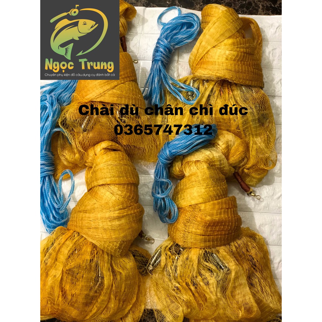 [MÃ ChAIDU123 GIẢM 15% TỐI ĐA 20K ĐƠN TỐI THIỂU 300K] Chài Dù Bắt Cá Truyền Thống Chân Chì Đúc Mắt Nhỏ 2cm Đánh Tôm,Tép