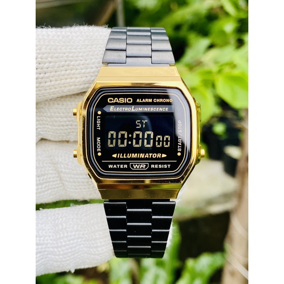Đồng hồ nam casio vintage , chính hãng full box A168WGEB-1