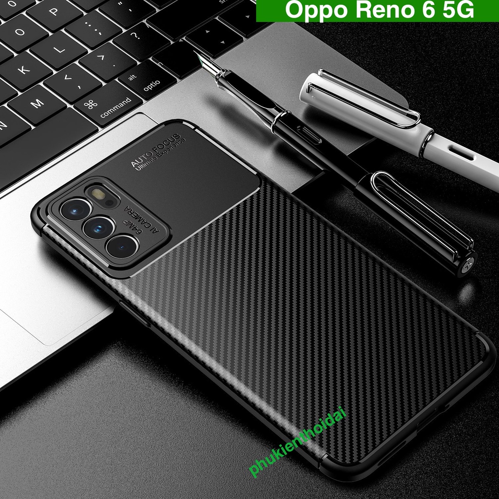 Ốp lưng Oppo Reno 6 5G vân Rằn Ri hiệu Auto Focus chống sốc chống mồ hôi bám bẩn