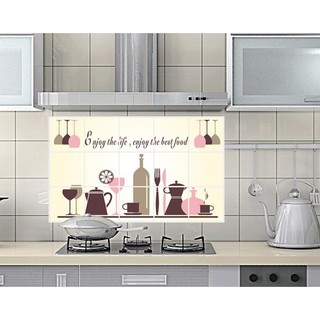 Decal dán bếp decal trang trí bộ bình ly binbin db25