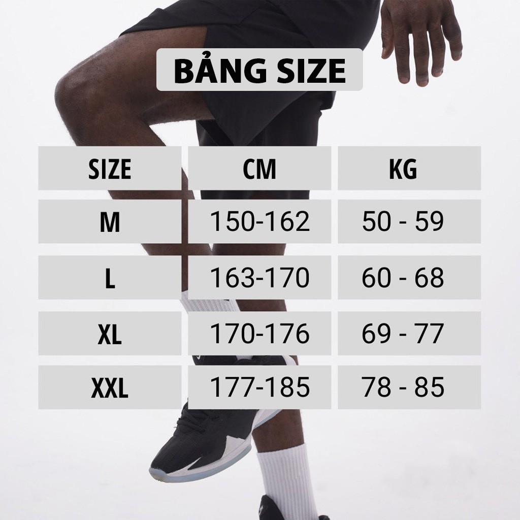 Quần Short Thể Thao Nam SPORT, Quần Đùi Tập Gym Nam Form Ngắn Ôm Body Có Túi Phối Xẻ Lai Từ 45kg tới 84kg