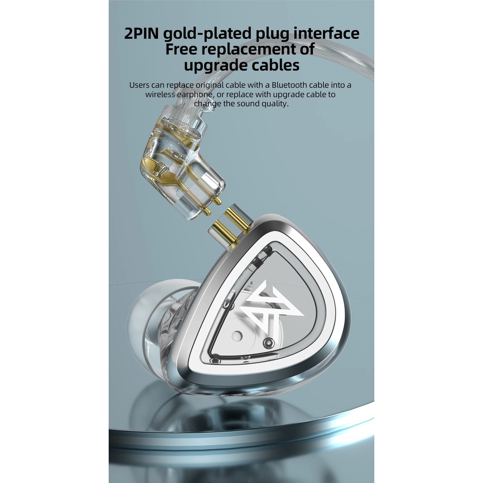 KZ EDA Phiên Bản Cân Bằng Màu Trắng Tai Nghe Nhét Tai HIFI Tai Nghe Game Thể Thao Loại Bỏ Tiếng Ồn