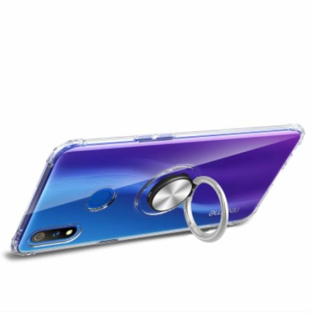 Ốp lưng Oppo Realme 3 Pro FREESHIP Từ 50k chống sốc giá đỡ Iring trong suốt