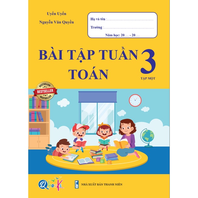 [HOT] Combo Bài Tập Tuần và Đề Kiểm Tra Toán và Tiếng Việt Lớp 3 - Học Kì 1 (4 cuốn)