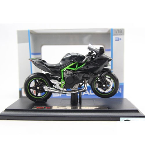 XE MÔ HÌNH - MOTO Kawasaki H2R - MAISTO tỷ lệ 1:18