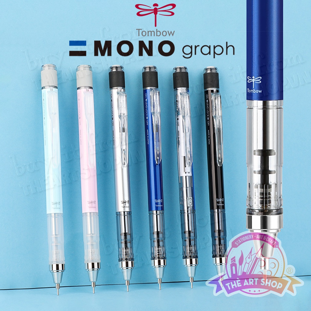 Bút chì cơ khí lắc đẩy ngòi TOMBOW Mono Graph cao cấp Nhật Bản ngòi 0.3mm/0.5mm THEARTSHOP