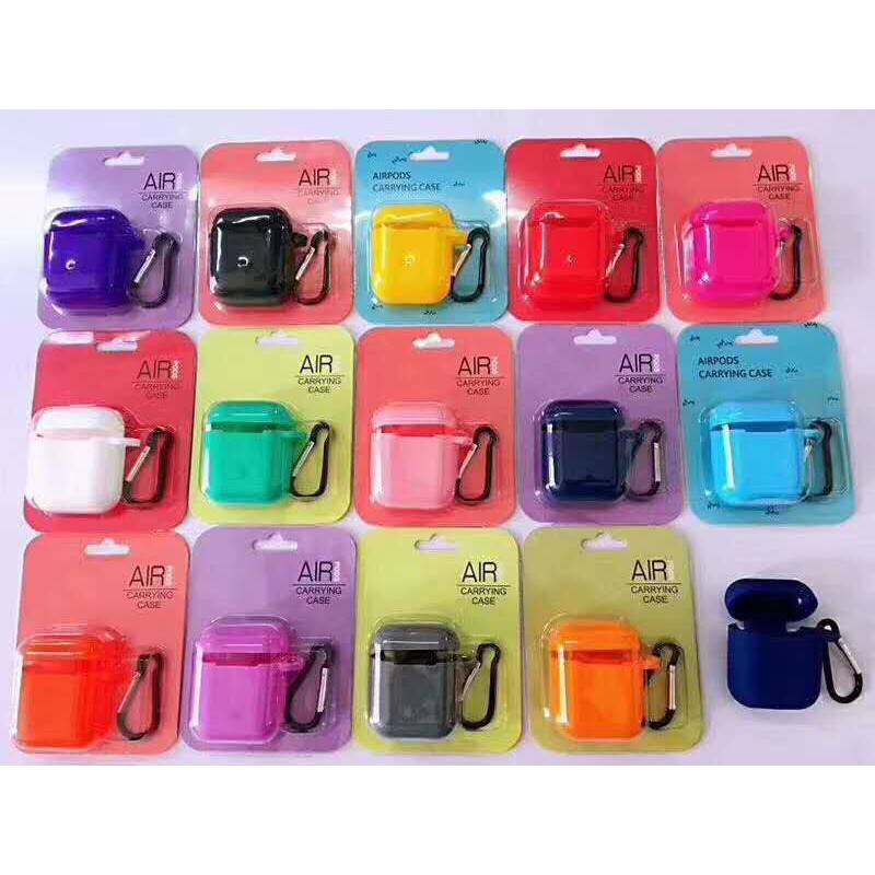 Case Vỏ  Bao Bảo Vệ Đựng Tai Nghe Airpod 1/2, i11, i12 ..v..v. Trơn Màu - A MEW SHOP