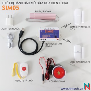 [SIM05] Báo động chống trộm mở cửa qua điện thoại, 02 chế độ BÁO KHÁCH và BÁO ĐỘT NHẬP, bằng Tin nhắn và Cuộc gọi