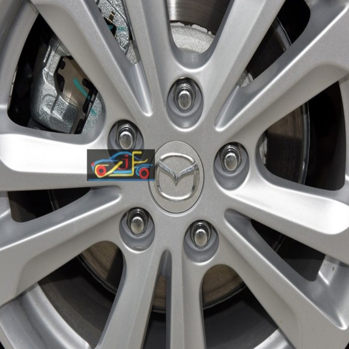 Logo chụp mâm, ốp vành la zăng bánh xe ô tô Mazda, đường kính 57MM, chất liệu nhựa ABS cao cấp