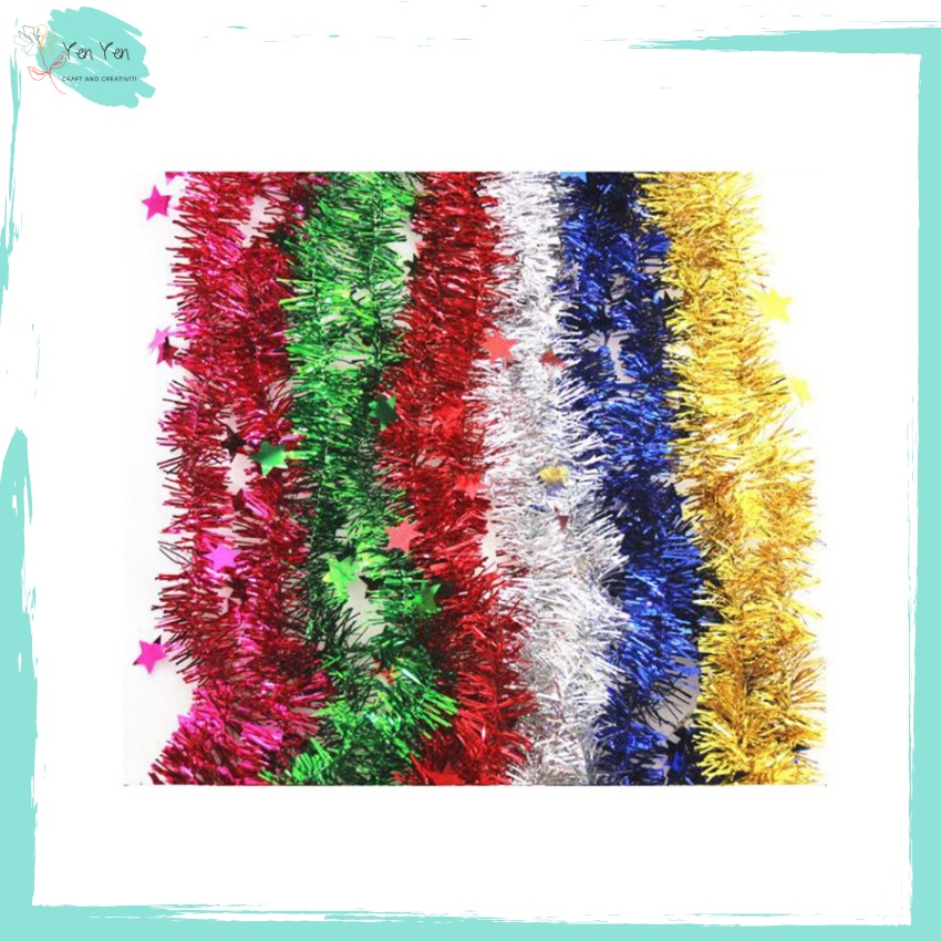 Dây kim tuyến trang trí noel, dây kim tuyến đủ màu giá siêu rẻ Yenyen Shop