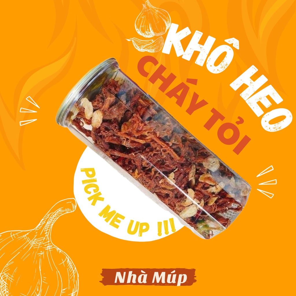 Khô Heo Cháy Tỏi Hũ 200gr - Đồ ăn vặt Nhà Múp | BigBuy360 - bigbuy360.vn