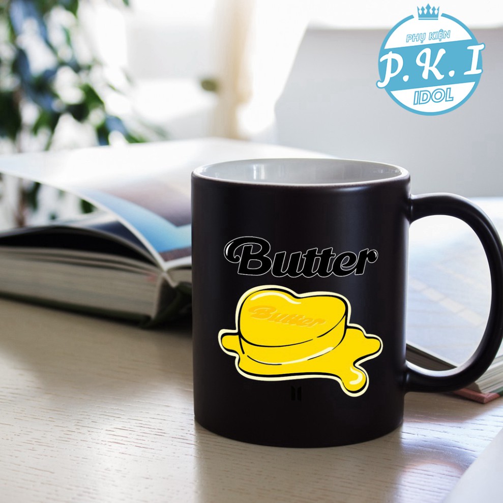 Cốc Cafe In Logo Album Butter - Món Quà Tặng BTS Hoàn Hảo Nhân Dịp Album Ra Mắt - QUÀ TẶNG K-POP
