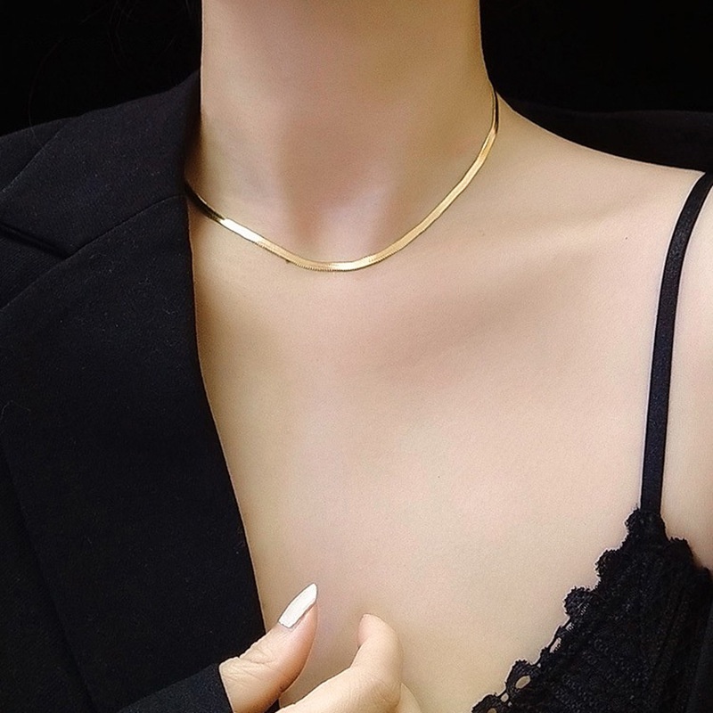 Dây Chuyền Titan Mạ Vàng Không Đen Kiểu Mì 3mm Cao Cấp- DCQC19