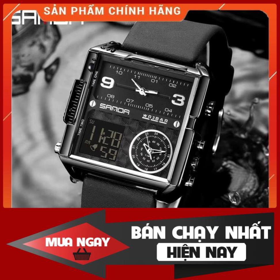 Hàng Cao Cấp -  Đồng hồ (nam) SAMDA 6023 nhật bản chạy full tất cả các máy đồng hồ, lẫn điện tử - lỗi 1 đổi 1