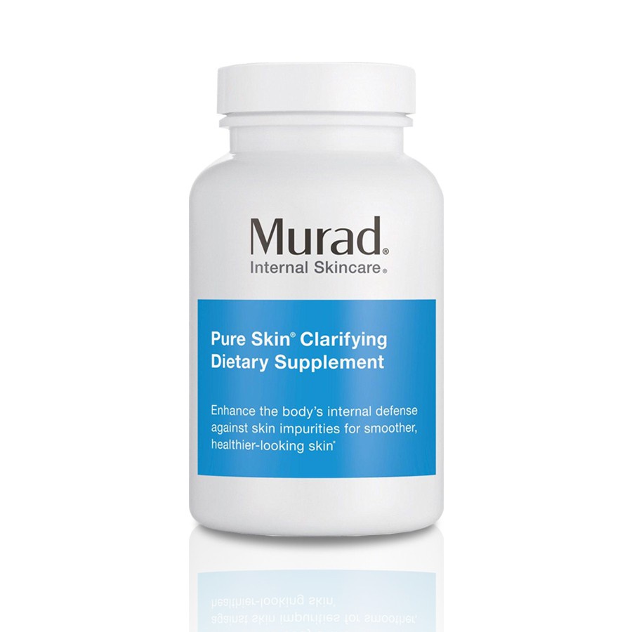Viên uống giảm mụn Murad Pure Skin 120 viên Tặng Oil Free Water Gel 5ml + Clarifying Cleanser 15ml
