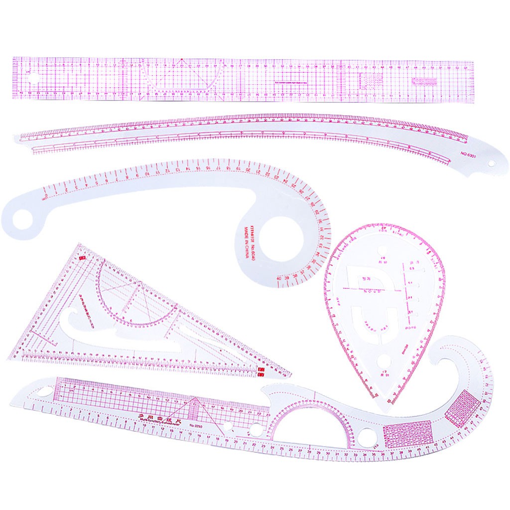 Bộ 6 thước nhựa may đồ tiện dụng