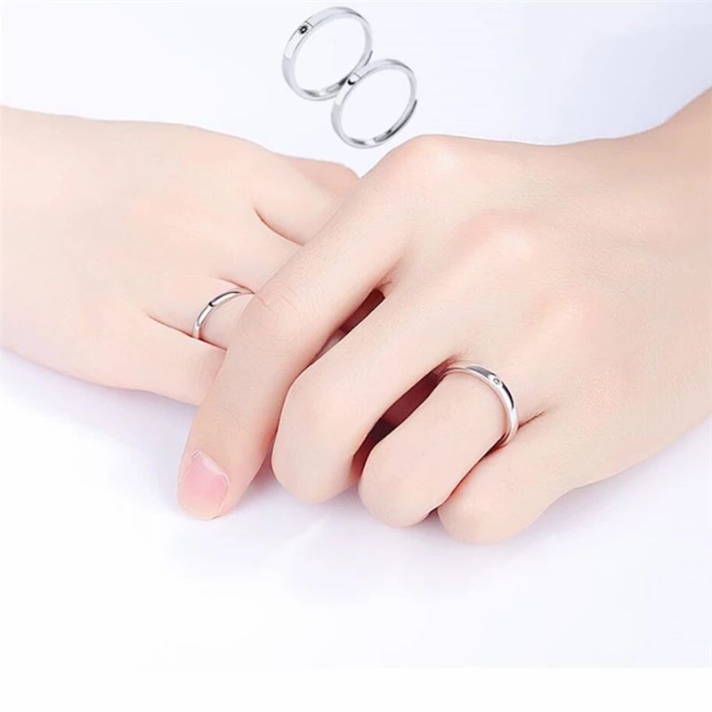 Nhẫn hình mặt trăng / mặt trời màu sắc lãng mạn cho nam và nữ