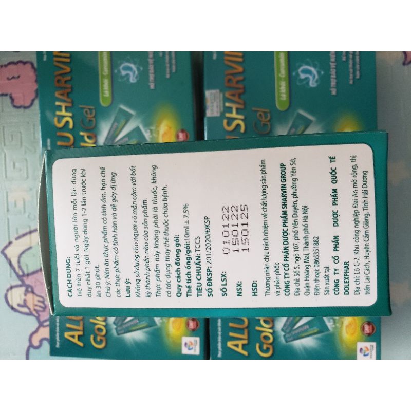 Gel dạ dày Alusharvin gold gel , hỗ trợ bảo vệ niêm mạc dạ dày,giảm acid dịch vị, trào ngược dạ dày,loét dạ dày tá tràng