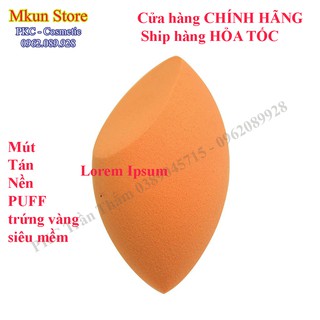 Mút Tán Nền PUFF Trứng vàng chính hãng cao cấp siêu mềm mịn giúp cho tán mượt đều lớp nền trang điểm