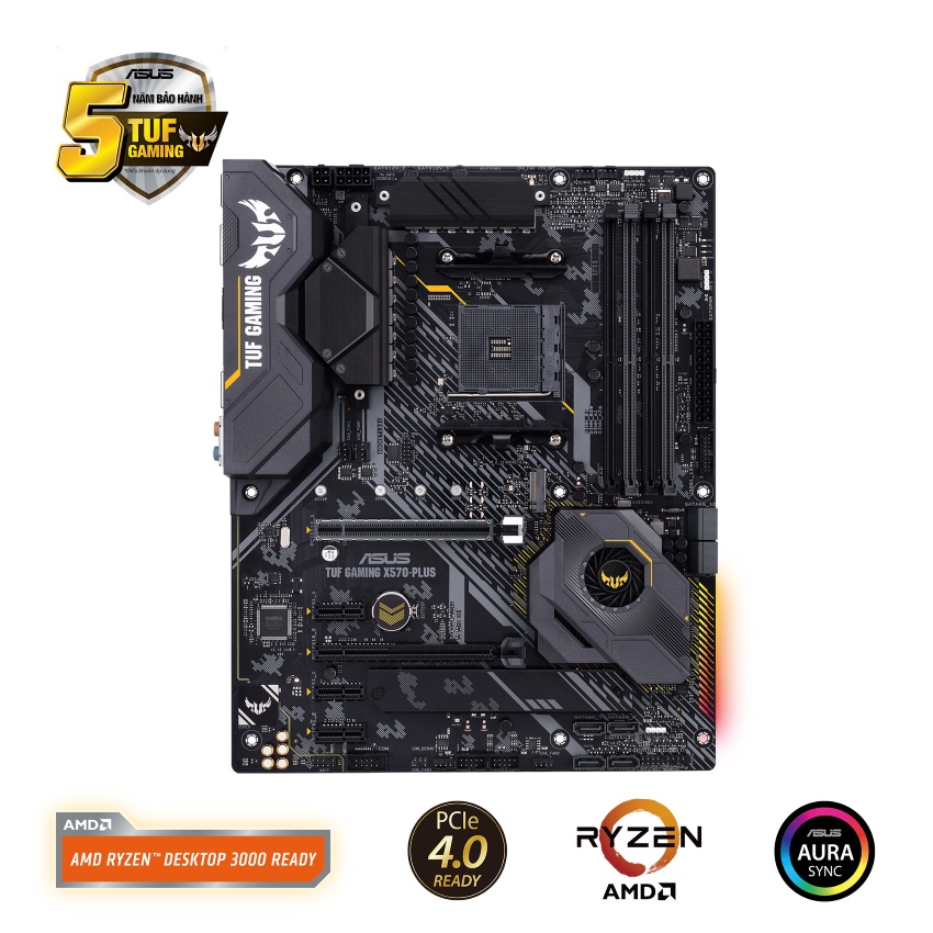 Mainboard ASUS TUF GAMING X570-PLUS (AMD X570, Socket AM4, ATX, 4 khe RAM DDR4)