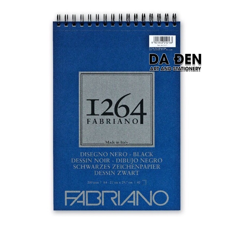 [DA ĐEN] Sổ Fabriano 1264 Giấy Đen A3 200g/m²