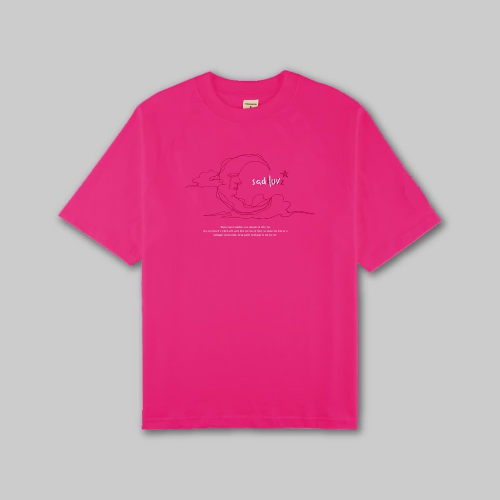 Áo Thun SADBOIZ SADLUV Tee Valentine Couple, Sad Boiz Sadlove Luv Tay Lỡ Form Rộng Unisex Full Tag In Nổi LibraStore