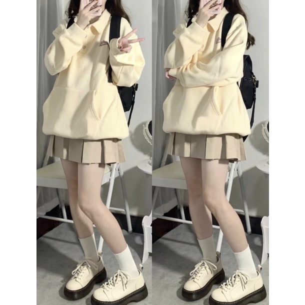 SET ÁO SWEATER VÀ CHÂN VÁY XẾP LY