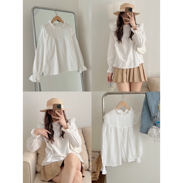 Áo babydoll cánh tiên cài tay 2 màu 278