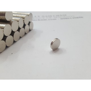 Nam châm viên trắng đất hiếm 10x1mm