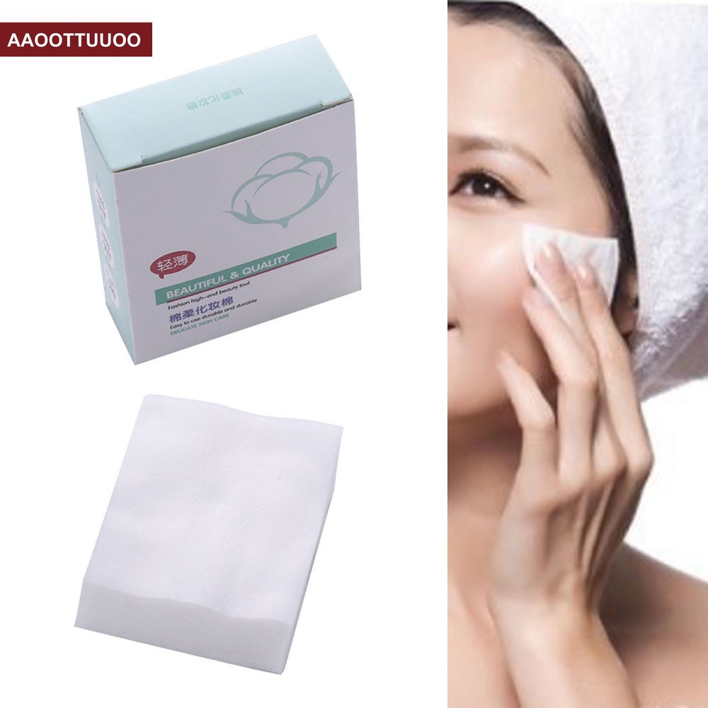 [Hàng mới về] Bộ 40 Miếng bông tẩy trang xóa bỏ sơn móng tay chăm sóc cá nhân sử dụng một lần tiện lợi