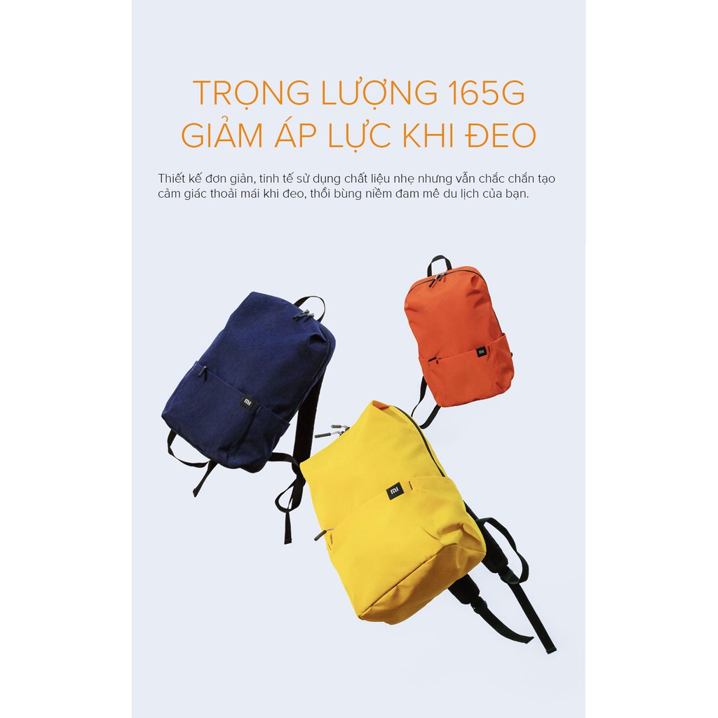 Balo Xiaomi Mi Casual Daypack - Balo Mini Đeo Vai Xiaomi Backpack Small - Chống Nước - Nhỏ Gọn - Xinh Xắn - Chính Hãng