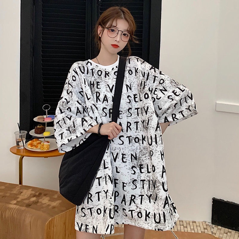 Áo Thun Ngắn Tay Dáng Rộng Thời Trang Cá Tính Trẻ Trung