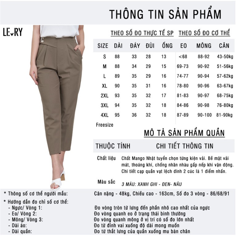 Quần size lớn cho nữ quá cân, dáng baggy che khuyết điểm QD19 - LERY FASHION