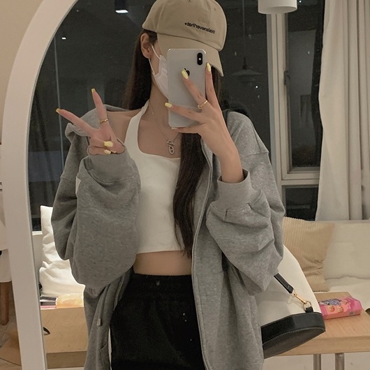 Áo Khoác Có Mũ Trùm Đầu Phong Cách Hàn Quốc Mùa Đông Cho Nữ