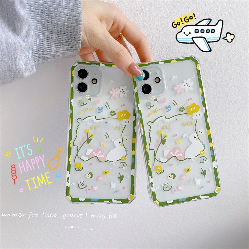 Ốp Điện Thoại TPU Mềm Hình Vịt Mỉm Cười Dễ Thương Cho Samsung A53 A52 A52s A03 A03s A32 A72 A51 A71 A12 M12 A20 A30 A50 A50s A30s A22 5G